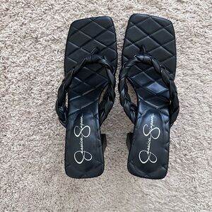 Jessica Simpson Women’s black braided block heel size 10